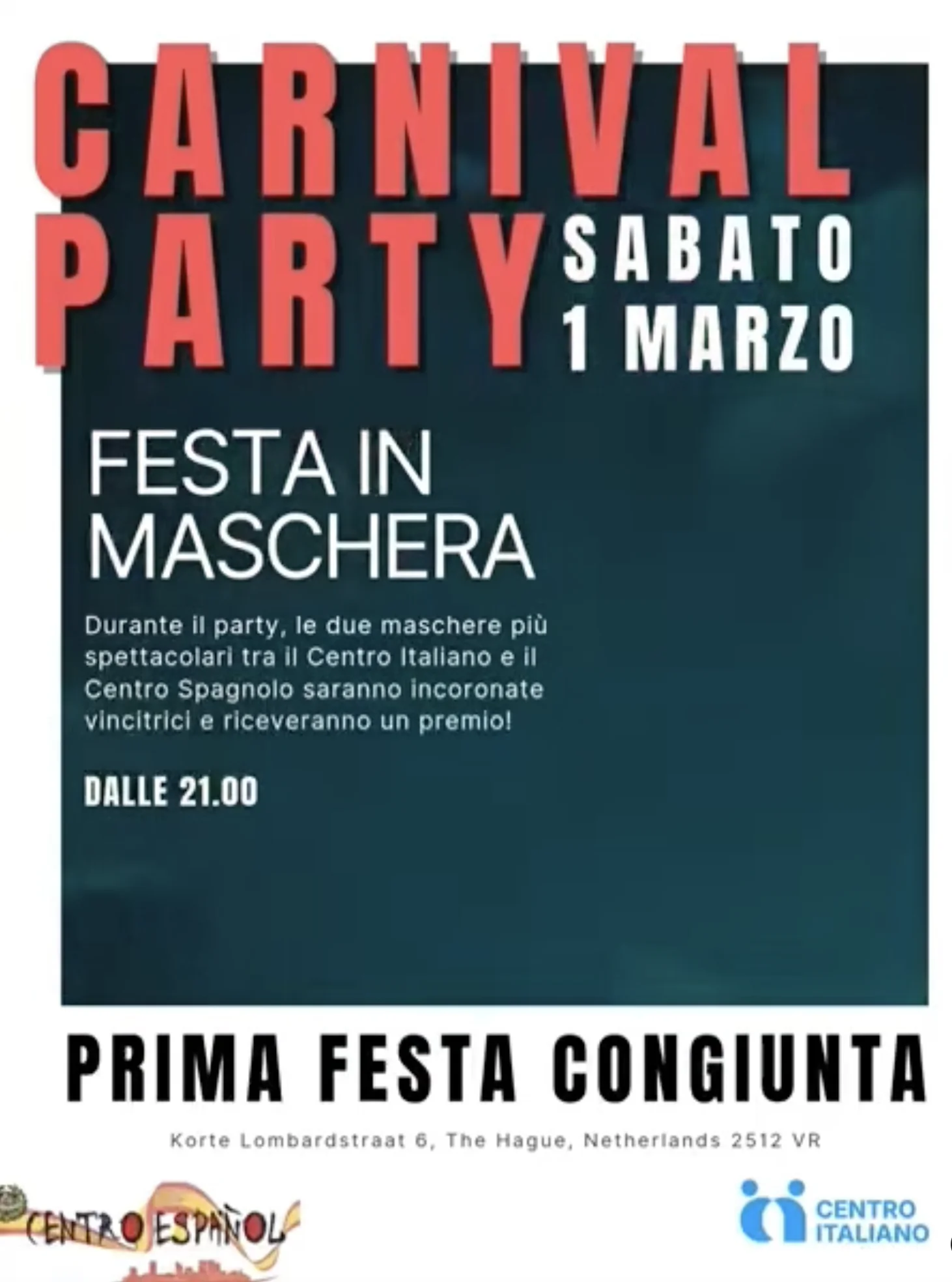 Festa di carnevale-Centro Italiano e Centro Spagnolo