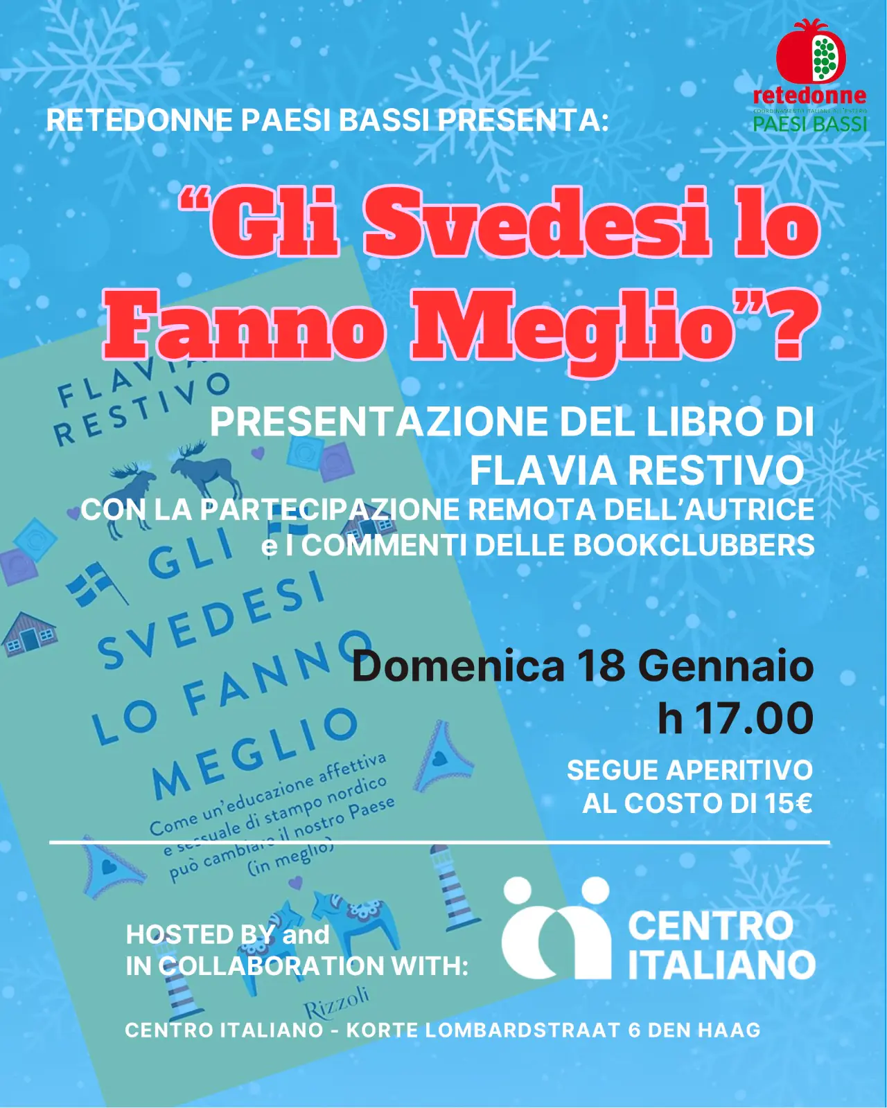 In collaborazione con retedonne, Presentazione libro "Gli Svedesi lo fanno meglio?"